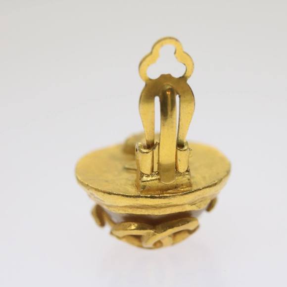 CHANEL Triple Coco Earring Gold CC Auth ar11464B - Picture 7 of 16